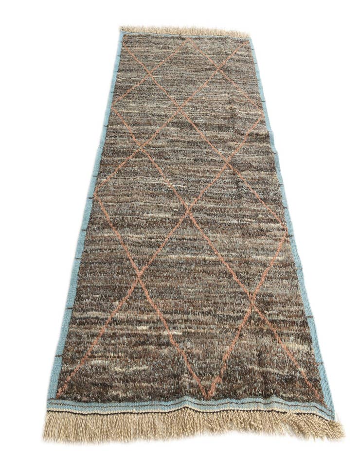 Detail image of  4' 10 x 8' 2  Hand Knotted Moroccan Wool Rug