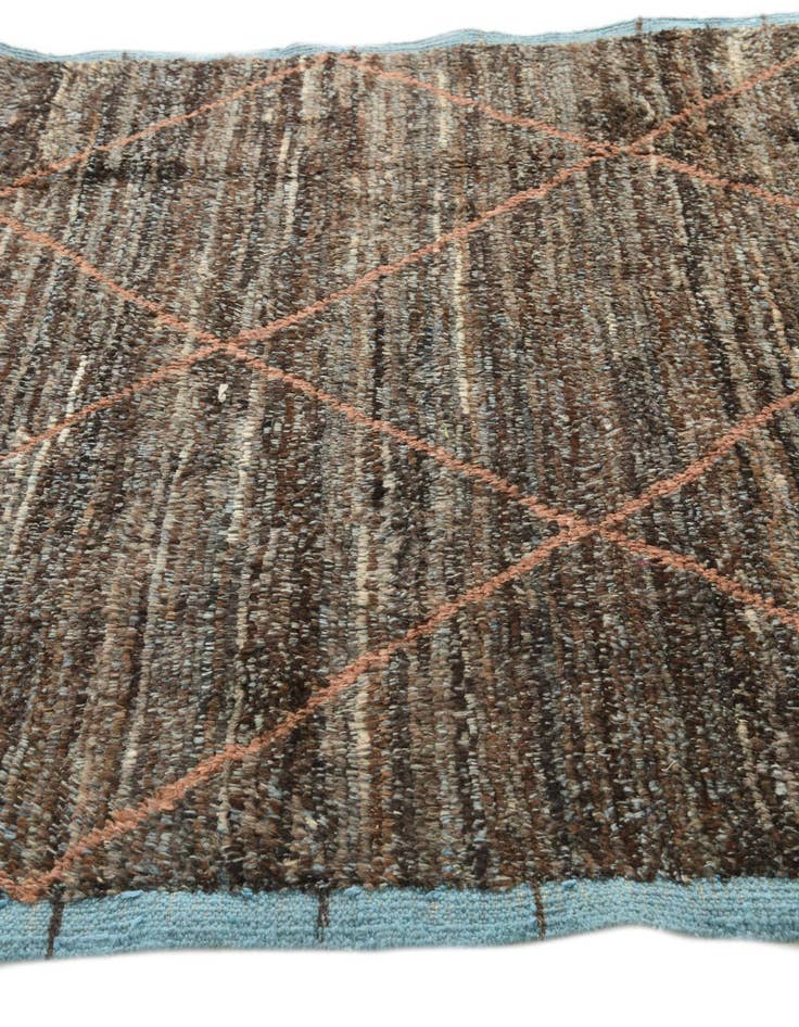 Detail image of  4' 10 x 8' 2  Hand Knotted Moroccan Wool Rug
