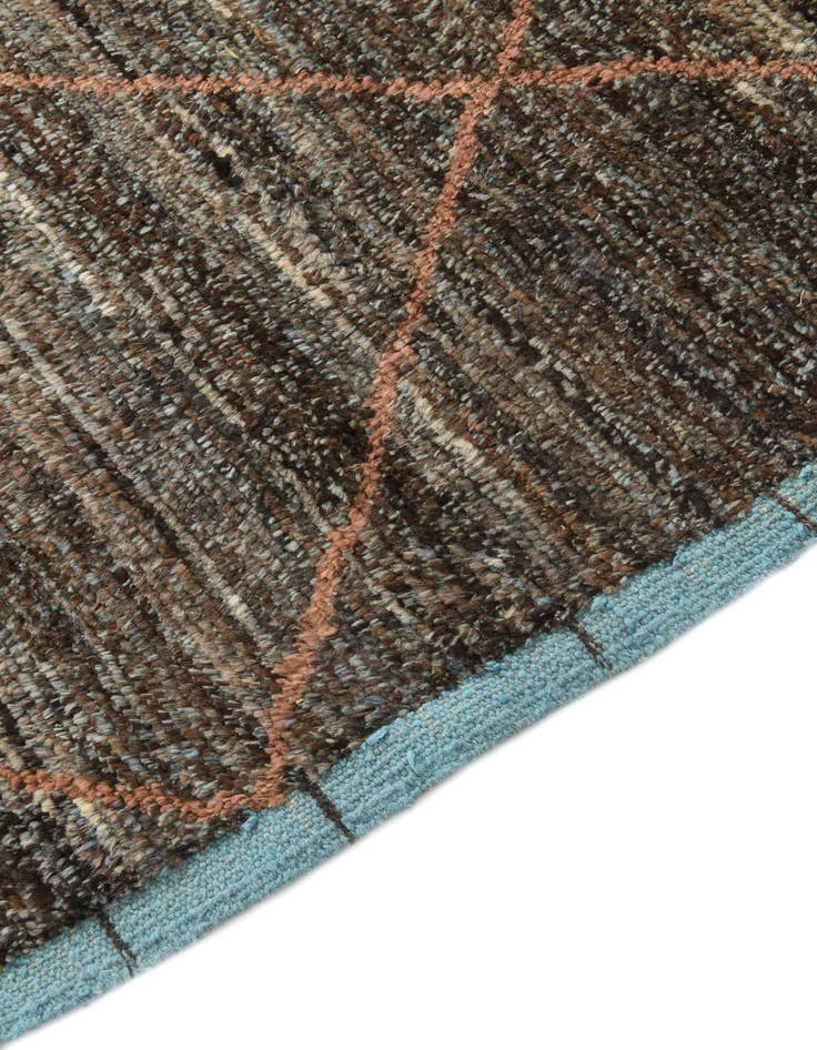 Detail image of  4' 10 x 8' 2  Hand Knotted Moroccan Wool Rug