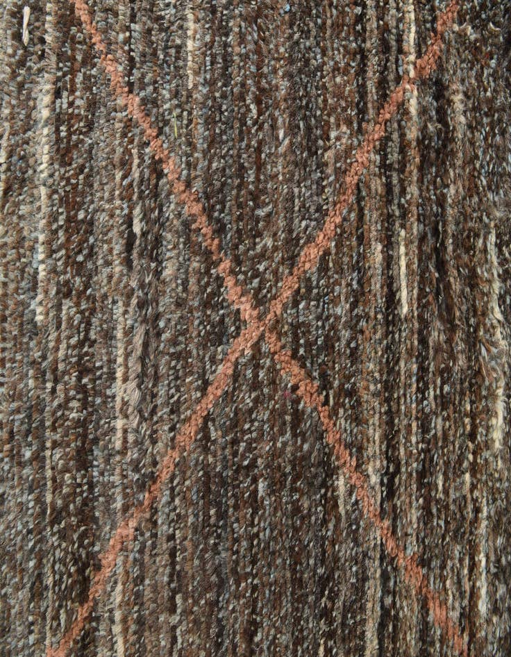 Detail image of  4' 10 x 8' 2  Hand Knotted Moroccan Wool Rug