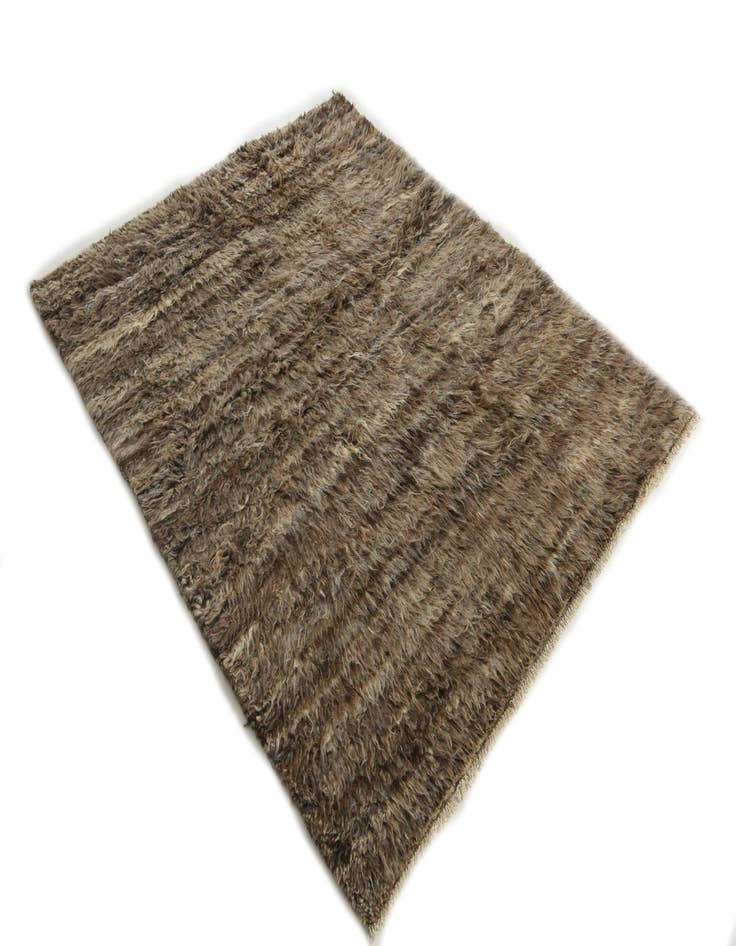 Detail image of  5' 9 x 7'  Hand Knotted Moroccan Wool Rug