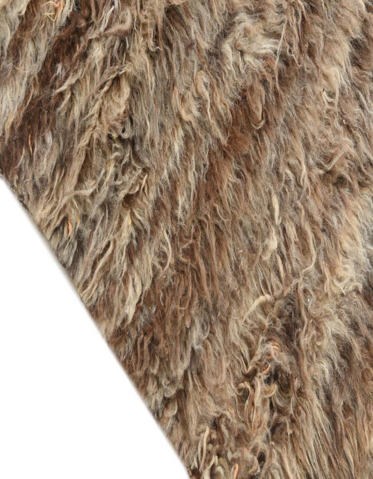 Detail image of  5' 9 x 7'  Hand Knotted Moroccan Wool Rug