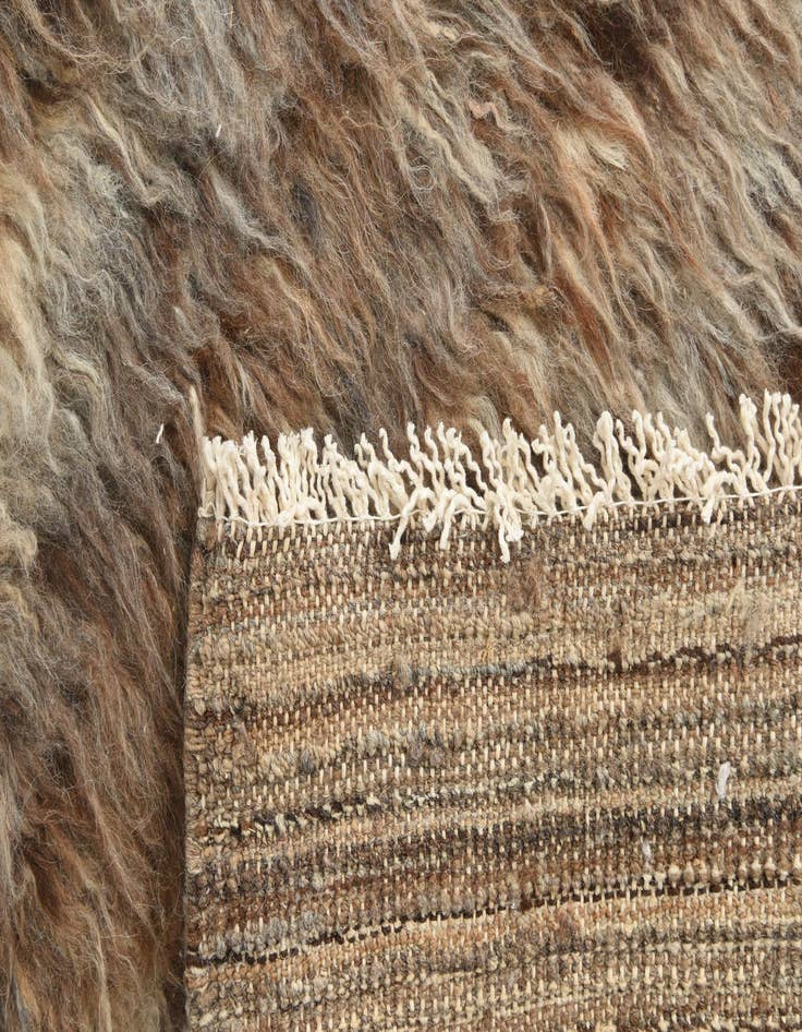 Detail image of  5' 9 x 7'  Hand Knotted Moroccan Wool Rug