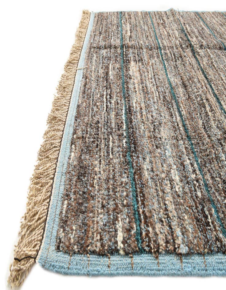 Detail image of  6' 2 x 9' 6  Hand Knotted Moroccan Wool Rug
