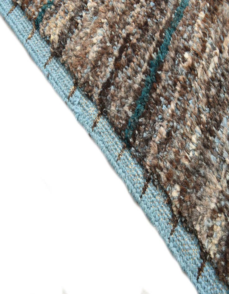 Detail image of  6' 2 x 9' 6  Hand Knotted Moroccan Wool Rug