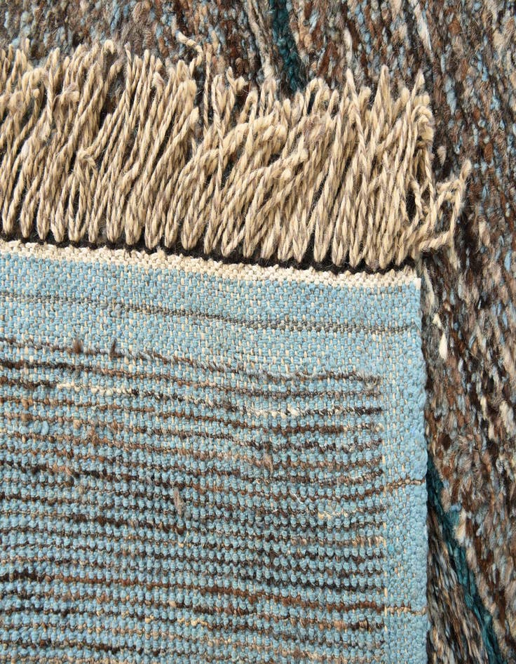 Detail image of  6' 2 x 9' 6  Hand Knotted Moroccan Wool Rug