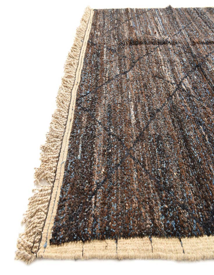 Detail image of  6' 2 x 9' 3  Hand Knotted Moroccan Wool Rug