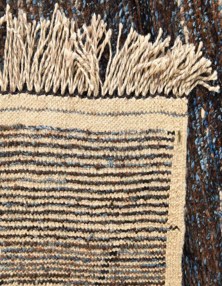 Detail image of  6' 2 x 9' 3  Hand Knotted Moroccan Wool Rug