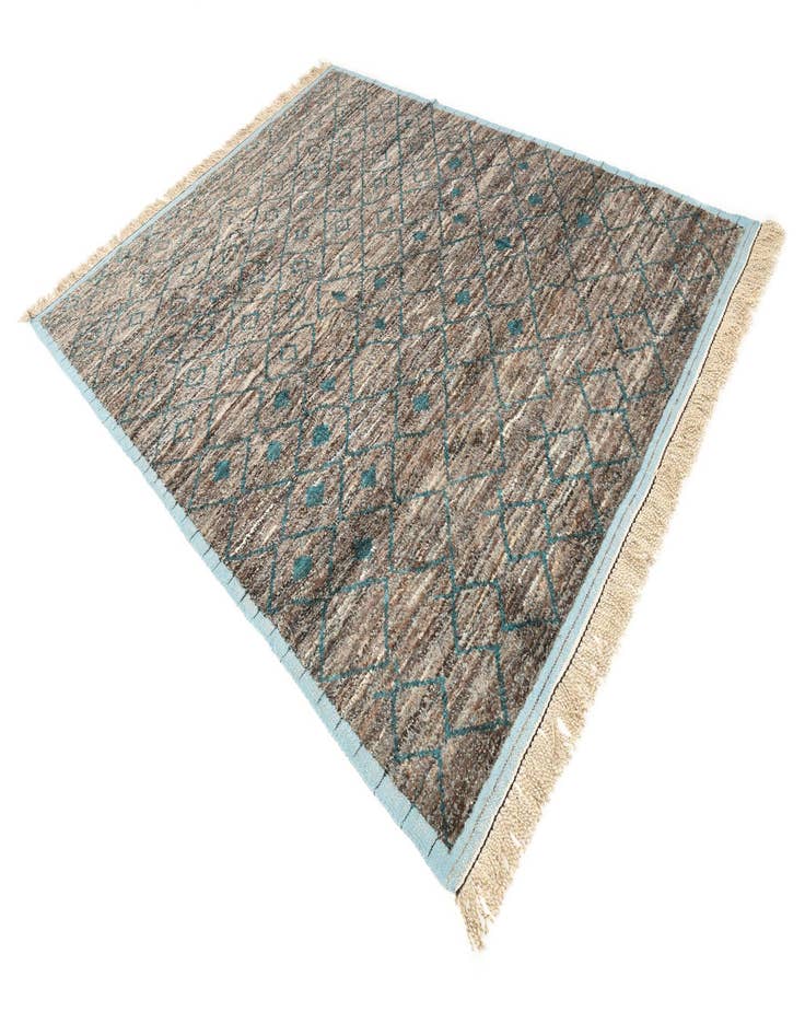 Detail image of  8' x 10' 6  Hand Knotted Moroccan Wool Rug