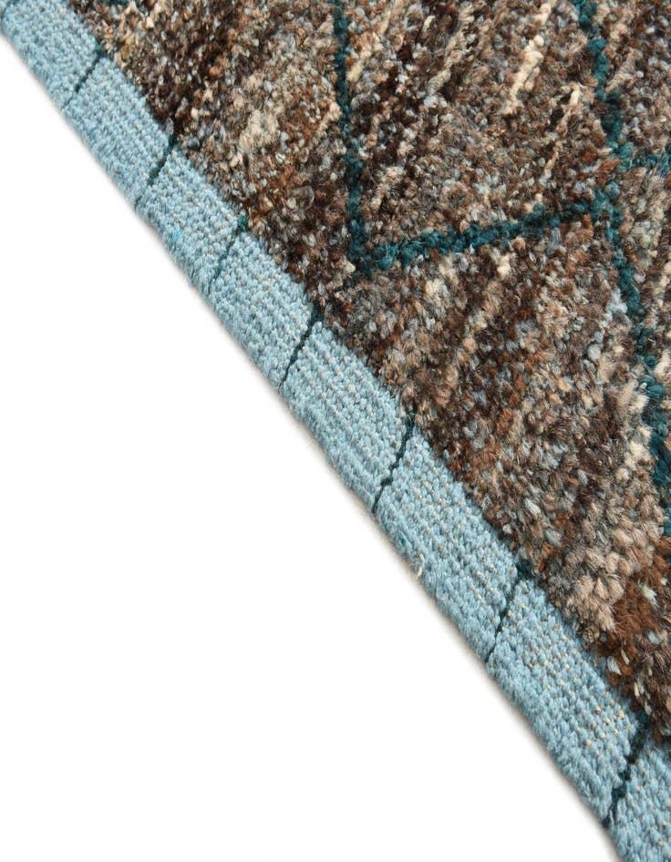 Detail image of  8' x 10' 6  Hand Knotted Moroccan Wool Rug