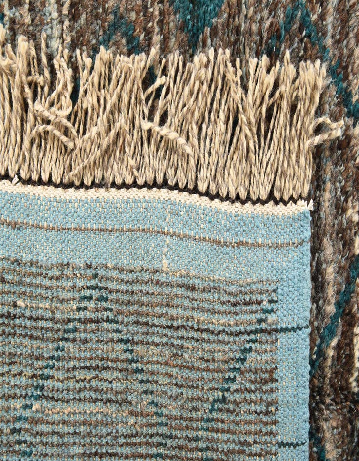 Detail image of  8' x 10' 6  Hand Knotted Moroccan Wool Rug