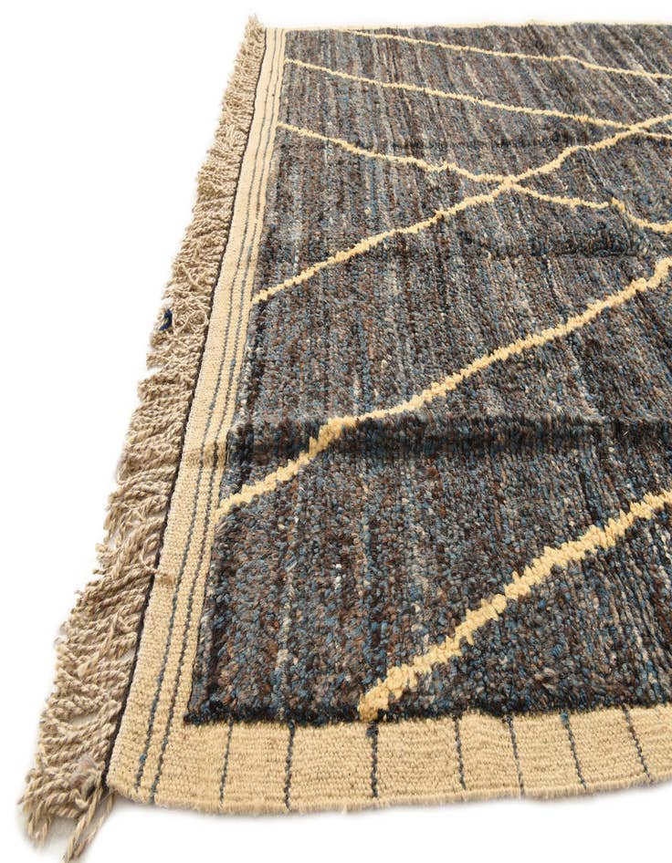 Detail image of  6' x 9' 9  Hand Knotted Moroccan Wool Rug