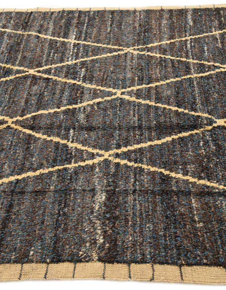 Detail image of  6' x 9' 9  Hand Knotted Moroccan Wool Rug