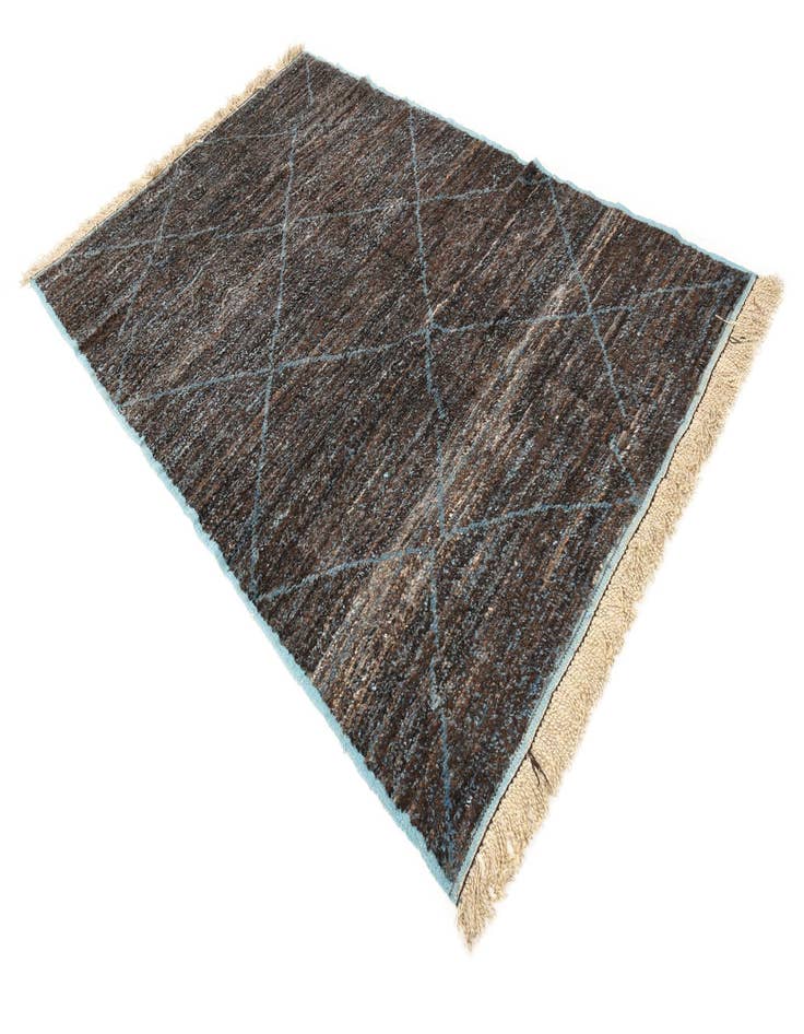 Detail image of  6' 6 x 9' 4  Hand Knotted Moroccan Wool Rug