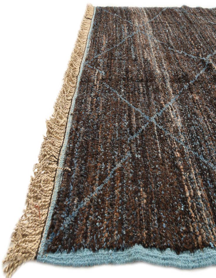 Detail image of  6' 6 x 9' 4  Hand Knotted Moroccan Wool Rug