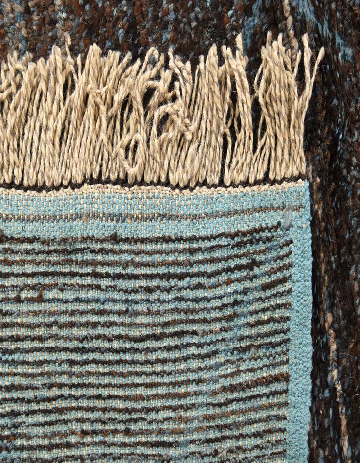 Detail image of  6' 6 x 9' 4  Hand Knotted Moroccan Wool Rug