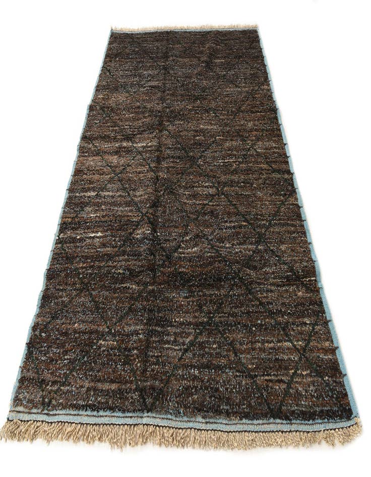 Detail image of  6' 1 x 9' 1  Hand Knotted Moroccan Wool Rug