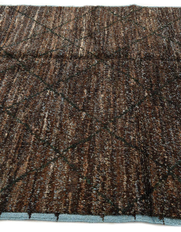 Detail image of  6' 1 x 9' 1  Hand Knotted Moroccan Wool Rug