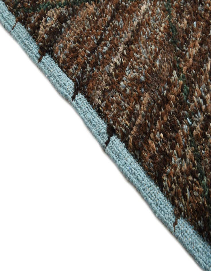 Detail image of  6' 1 x 9' 1  Hand Knotted Moroccan Wool Rug