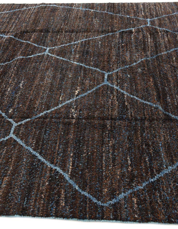 Detail image of  8' x 10' 6  Hand Knotted Moroccan Wool Rug