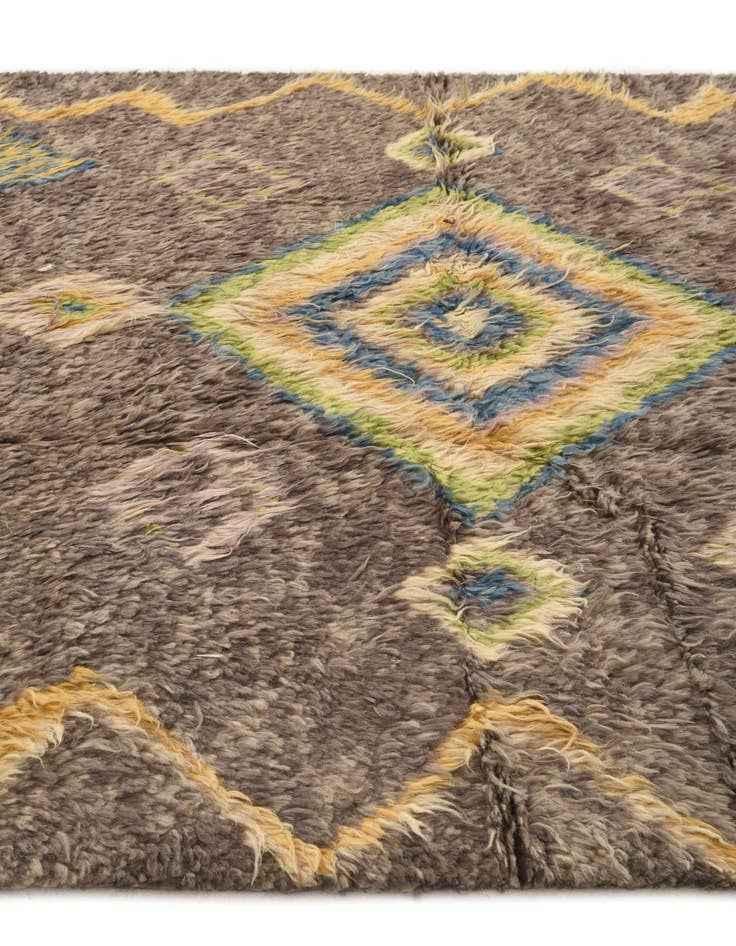 Detail image of  5' 8 x 8'  Hand Knotted Moroccan Wool Rug