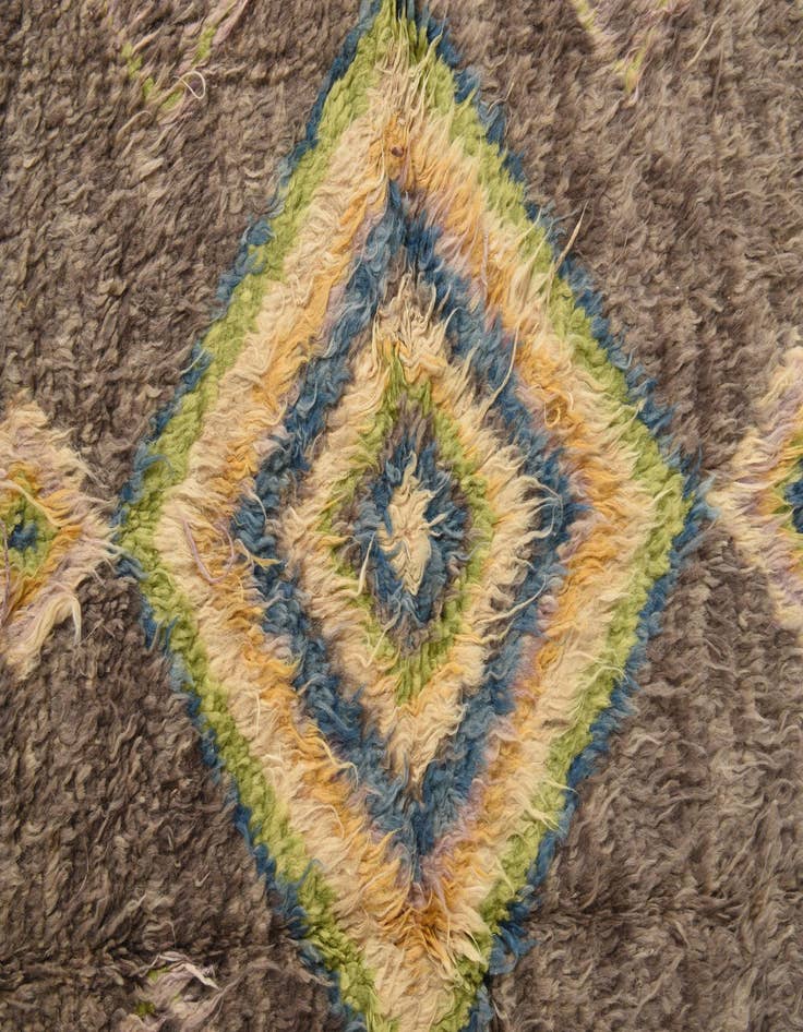 Detail image of  5' 8 x 8'  Hand Knotted Moroccan Wool Rug