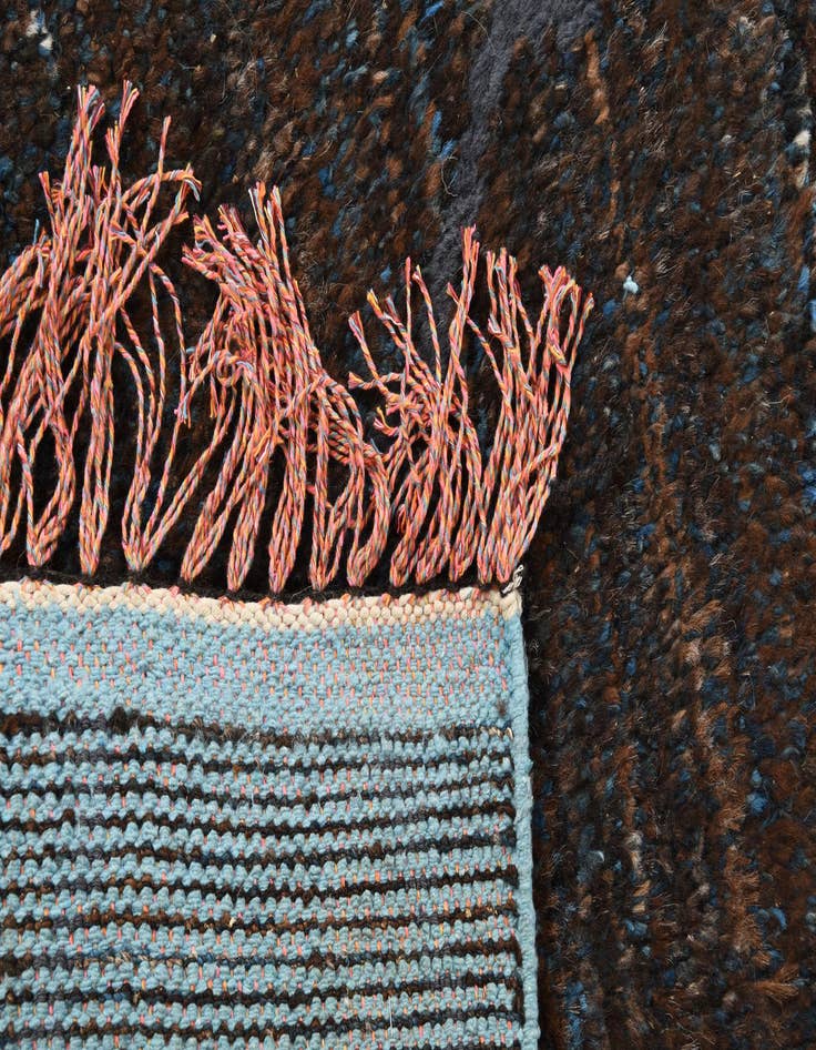 Detail image of  6' x 9' 5  Hand Knotted Moroccan Wool Rug