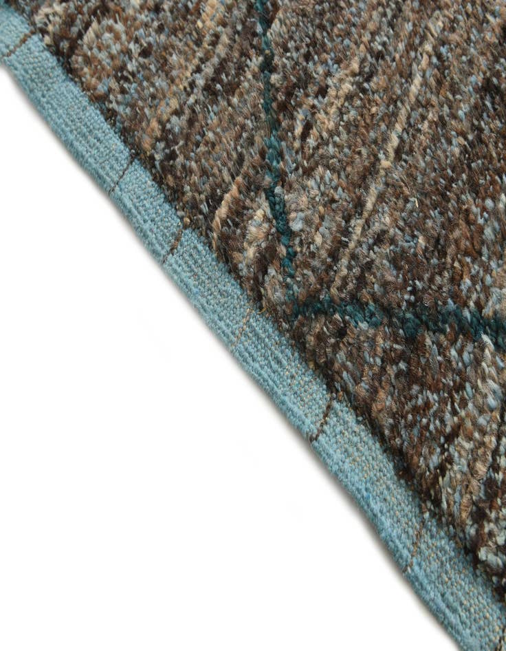 Detail image of  6' 1 x 9' 3  Hand Knotted Moroccan Wool Rug