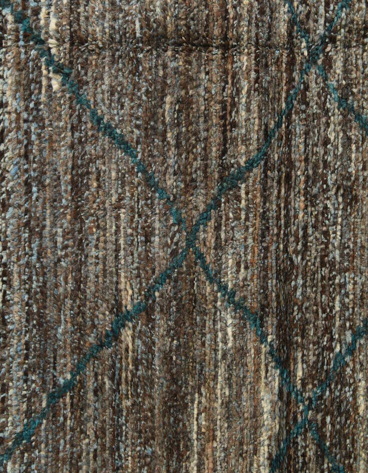 Detail image of  6' 1 x 9' 3  Hand Knotted Moroccan Wool Rug