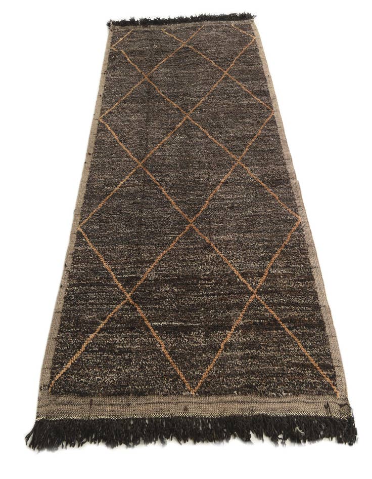 Detail image of  5' 2 x 8' 9  Hand Knotted Moroccan Wool Rug