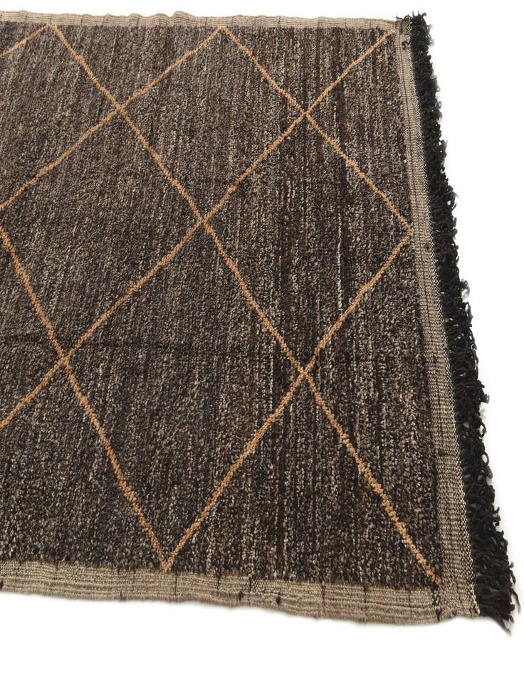 Detail image of  5' 2 x 8' 9  Hand Knotted Moroccan Wool Rug