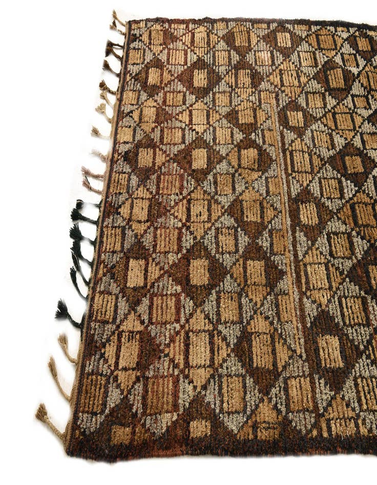 Detail image of  5' 6 x 7' 10  Hand Knotted Moroccan Wool Rug