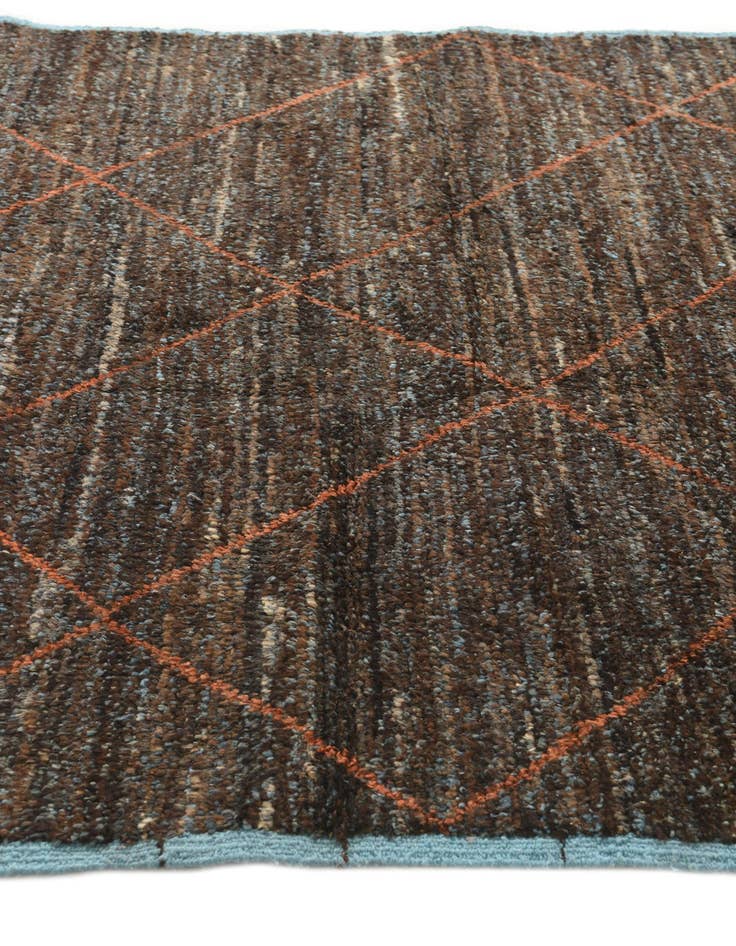 Detail image of  6' 1 x 9' 3  Hand Knotted Moroccan Wool Rug