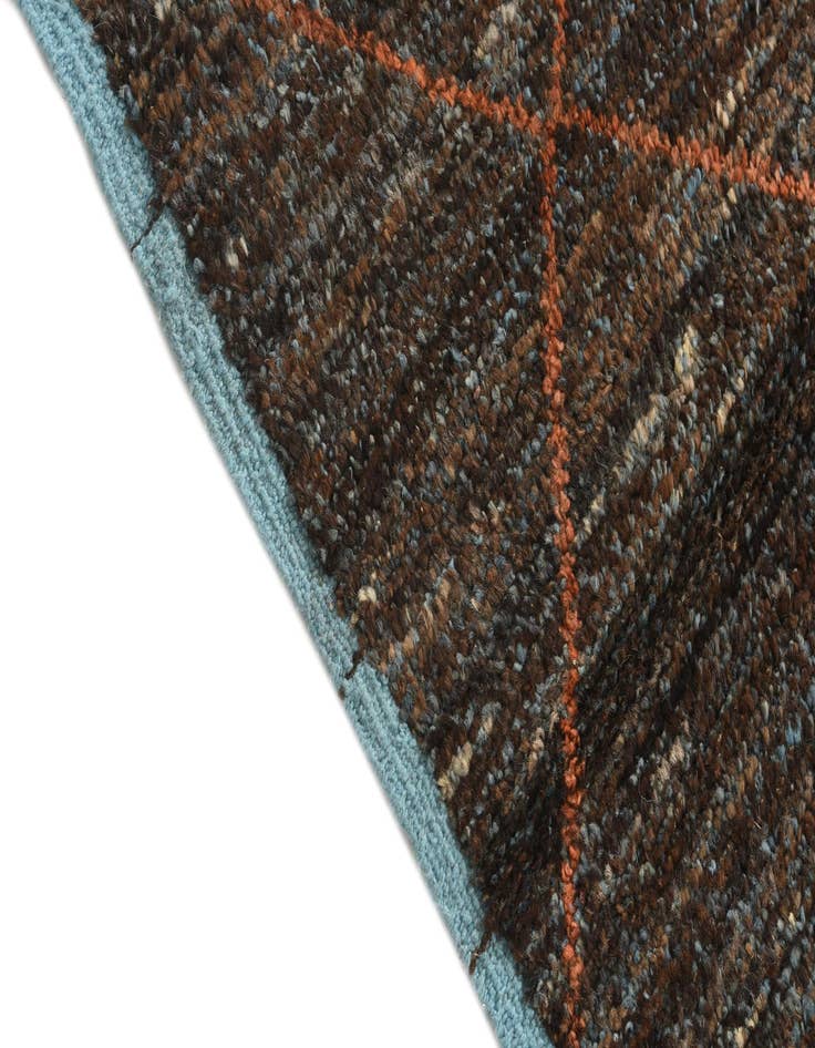 Detail image of  6' 1 x 9' 3  Hand Knotted Moroccan Wool Rug