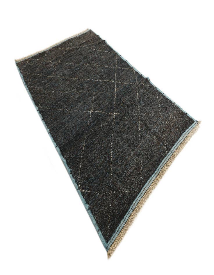 Detail image of  5' 10 x 8' 6  Hand Knotted Moroccan Wool Rug