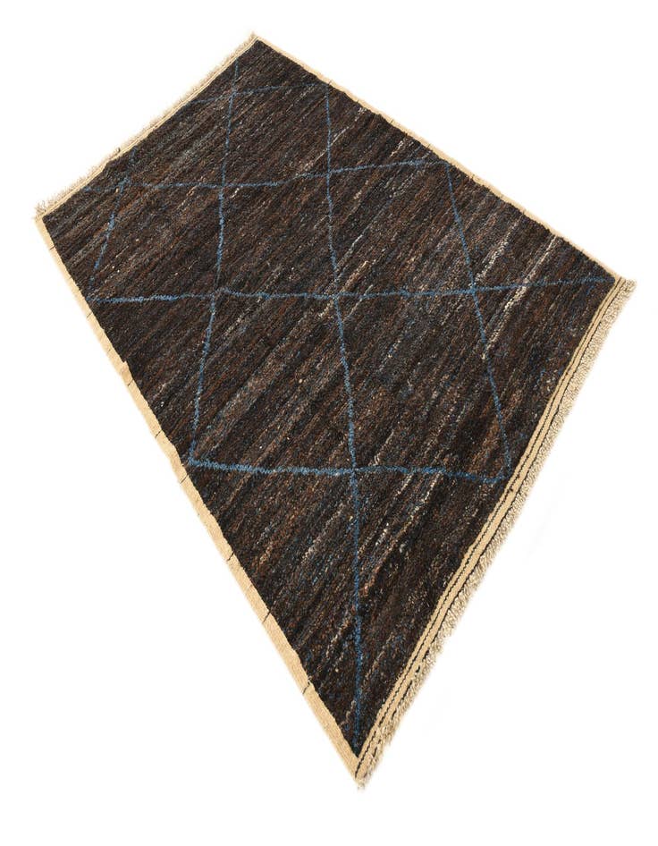 Detail image of  5' 4 x 8' 5  Hand Knotted Moroccan Wool Rug