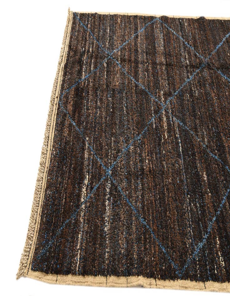 Detail image of  5' 4 x 8' 5  Hand Knotted Moroccan Wool Rug