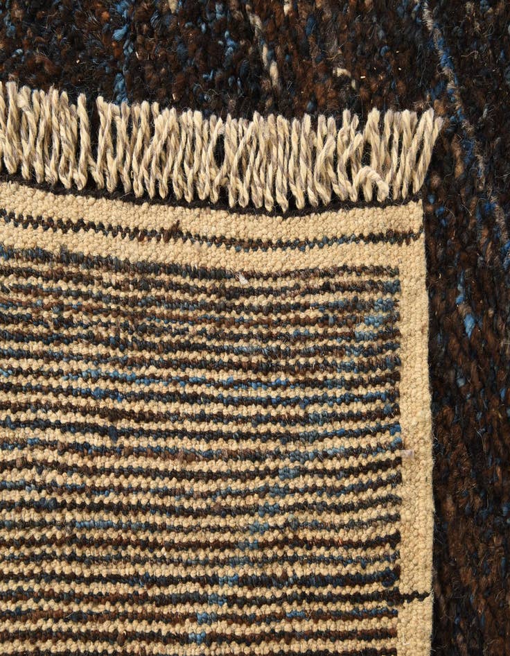 Detail image of  5' 4 x 8' 5  Hand Knotted Moroccan Wool Rug