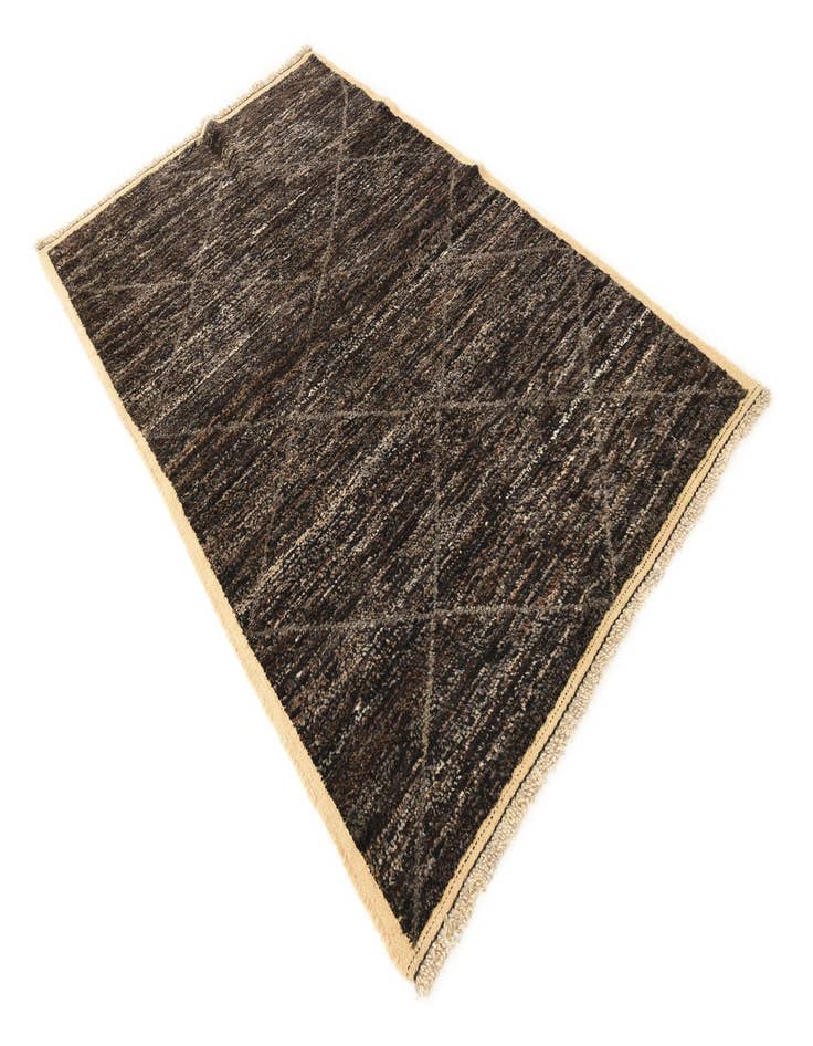 Detail image of  5' 3 x 8' 4  Hand Knotted Moroccan Wool Rug