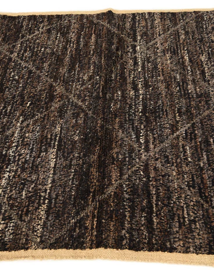 Detail image of  5' 3 x 8' 4  Hand Knotted Moroccan Wool Rug