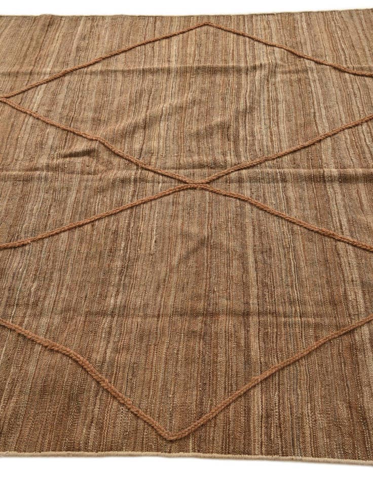 Detail image of  5' 3 x 8' 2  Hand Knotted Moroccan Wool Rug