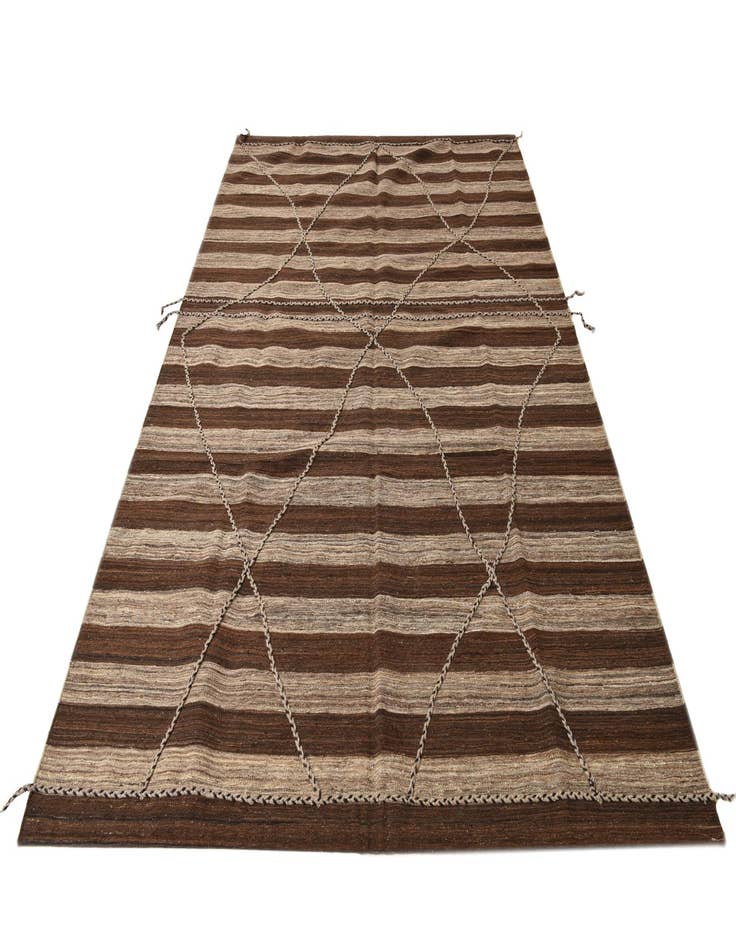 Detail image of  6' 5 x 9' 10  Hand Knotted Moroccan Wool Rug