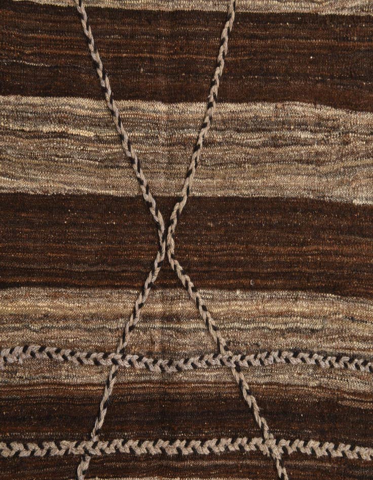 Detail image of  6' 5 x 9' 10  Hand Knotted Moroccan Wool Rug