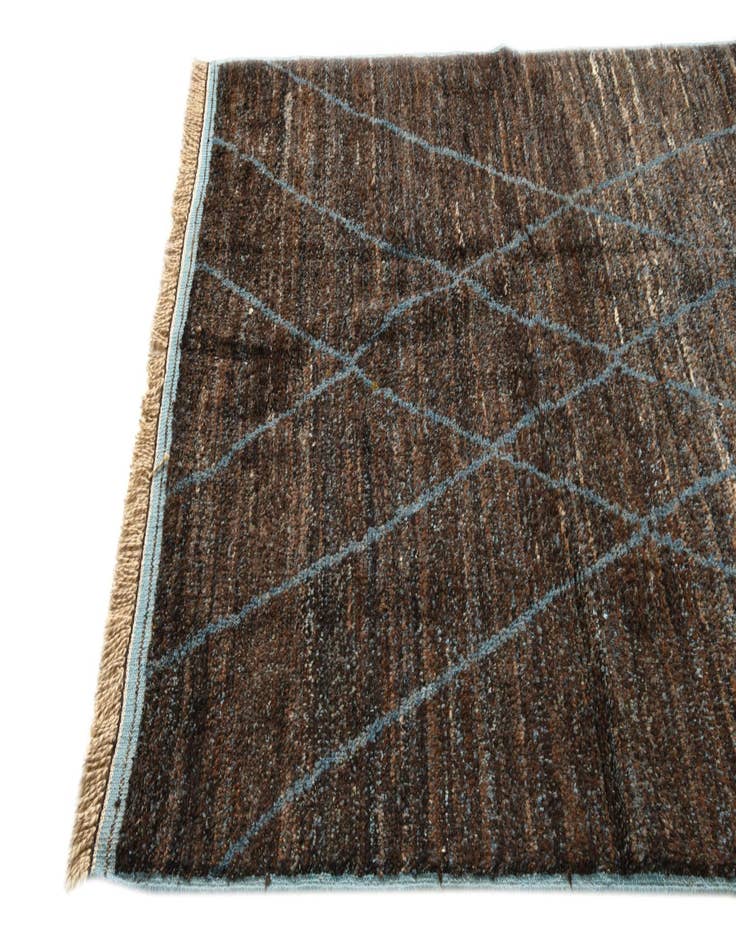 Detail image of  6' x 9' 1  Hand Knotted Moroccan Wool Rug