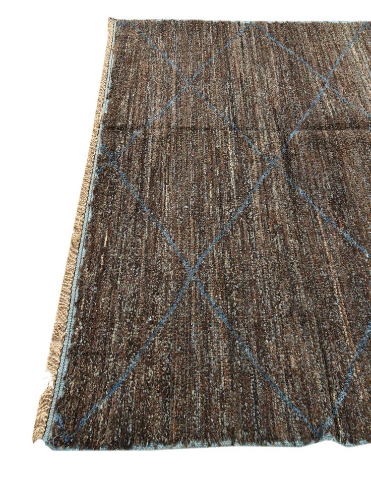 Detail image of  6' 3 x 9' 6  Hand Knotted Moroccan Wool Rug