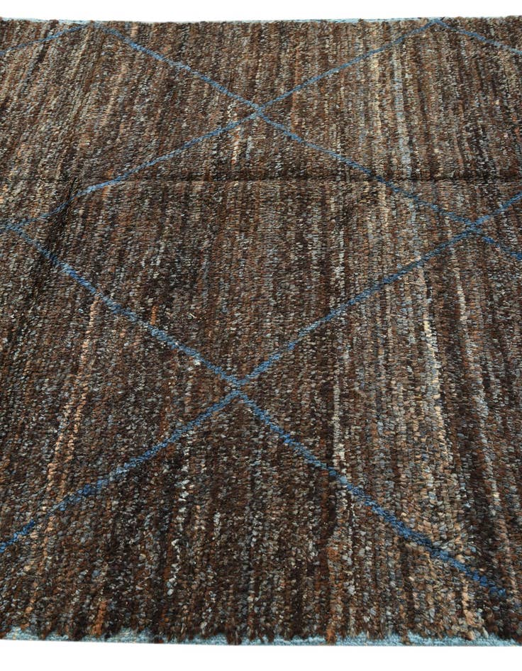 Detail image of  6' 3 x 9' 6  Hand Knotted Moroccan Wool Rug