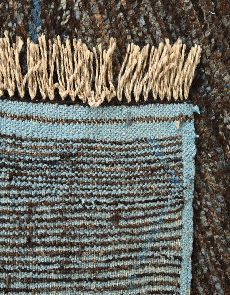 Detail image of  6' 3 x 9' 6  Hand Knotted Moroccan Wool Rug