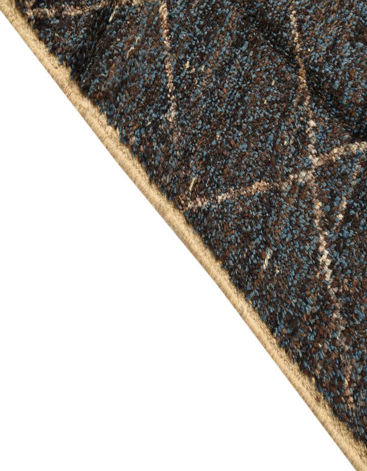 Detail image of  6' 1 x 9' 6  Hand Knotted Moroccan Wool Rug