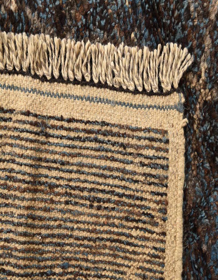 Detail image of  6' 1 x 9' 6  Hand Knotted Moroccan Wool Rug