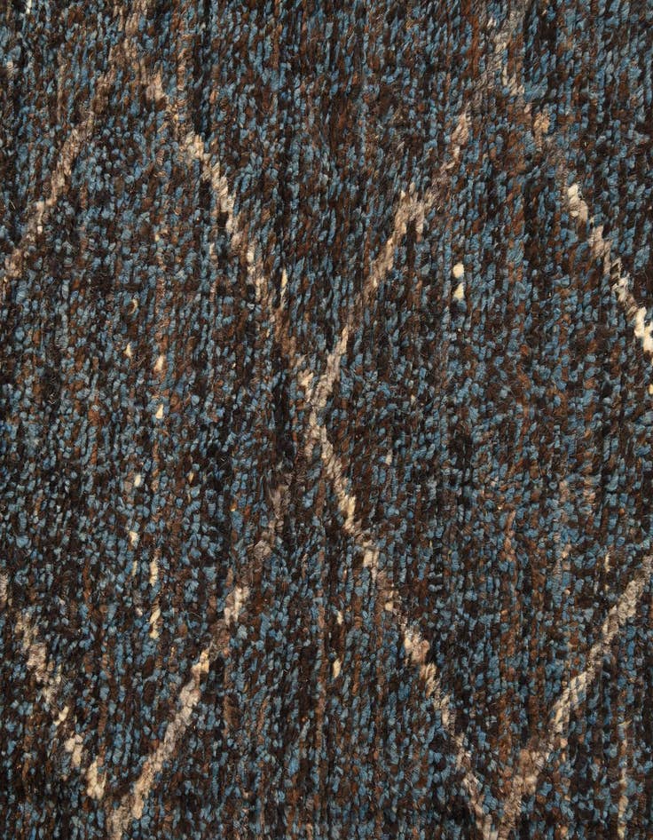 Detail image of  6' 1 x 9' 6  Hand Knotted Moroccan Wool Rug